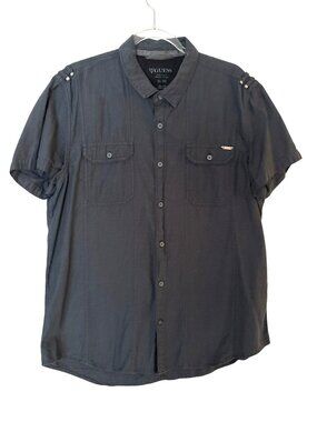 Guess Men's Slim Fit Short-Sleeve Button-Up 100% Cotton Shirt XL